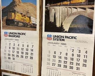 Vintage Union Pacific Wall Calendars. Great Condition and MANY to select from.