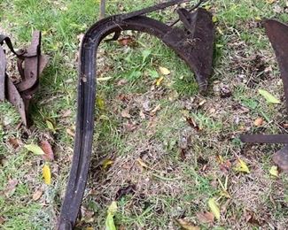 Antique Farm Tools. Plows and Seed Planter.