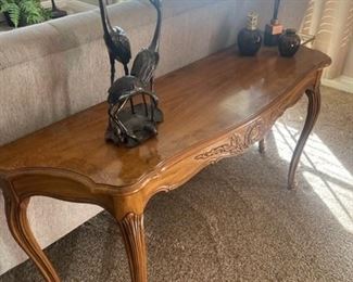 carved oak sofa table 