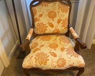 1930's carved side chair