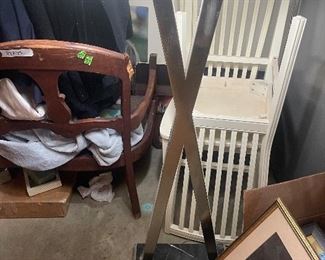 marble and stainless lamp 