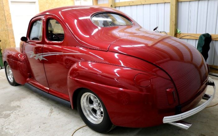 21 - 1941 Business Coupe Street Rod with 454 big block engine drives like new. Electric shaved doors with remote control. Brown Engineers built engine, new paint, custom interior, new tires