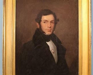  Pair of oil on board portraits  Believed to be Mr. and Mrs. Shackleford of Canton, MS.  dated 1837 in original beautiful condition frames. Artist - Poindexter, 34 x 29