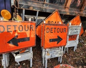Signs for street construction