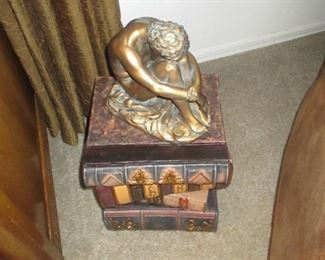 TMS Vitruvian Naked Man Art Form Sculpture ~ Accent Decor Books