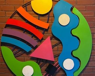 Large Brother Mel painted Metal Art piece