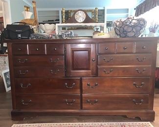 Best Piece of Furniture.... in the House VAUGHAN BASSETT vintage Buffet . Hutch , Entertainment .... JUST a beautiful to enhance your Home 