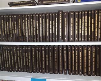 Louis LaMore Western Collection of 77+ Leather Bound Books - Bids Taken