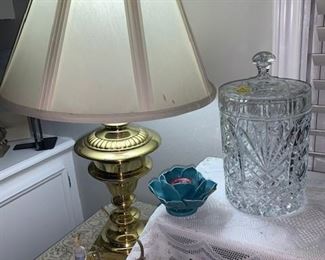 Charming Brass Lamps and and Crystal  found throughout the Estate -- So LOOK carefully