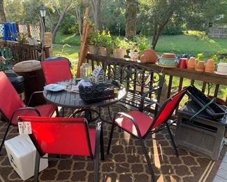 Pation Furniture and Indoor Outdoor Rug