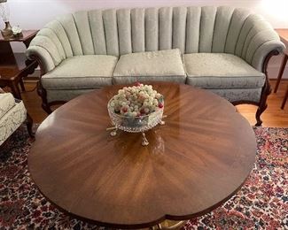 Chippendale Style Sofa, Adjustable Coffee/Card Table, Regency Style