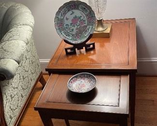 Nesting Tables, Asian Pottery