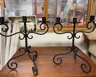Rot Iron candle stick holders