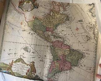 Mid 18th century Homann Map of America, Circa. 1700