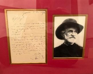 Famous Composer Giussepe Verdi handwritten and signed letter