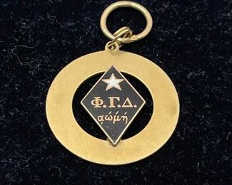 Phi Gamma Delta 10K & 14K Gold Pendant