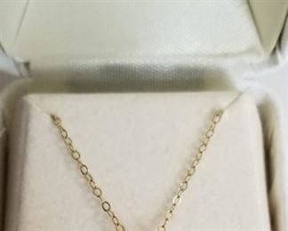 14k yellow gold Pearl pendant necklace