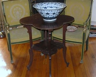 Clover Leaf Antique Table with Galley