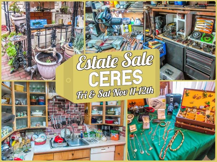 Estate Sale in Ceres by Treasures to Find starts on 11/11/2022