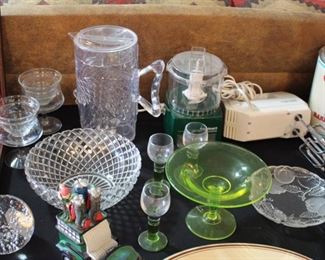 Collectible cut glass, depression glass and crystal