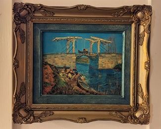 "Langlois Bridge at Arles" by Van Gogh Print on Canvas 8"x10"