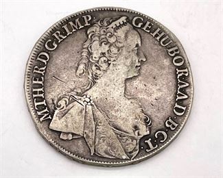 1751 Hungary 1 Thaler Silver Coin