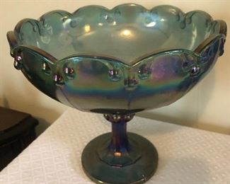 Indiana carnival glass pedestal compote