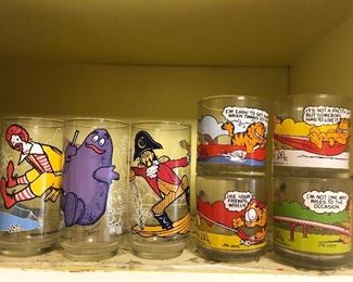 Vintage McDonald and Garfield glasses