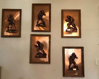 1979 Peter Friedling Copper Framed Wall Hangings