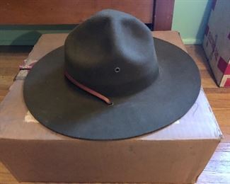 Vintage BoyScout master hat with original box
