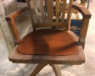 Oak desk chair vintage 