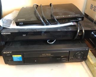 Sony, Samsung DVD players, Sony VHS