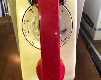 Vintage rotary wall phone
