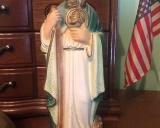 Vintage chalk ware St Jude