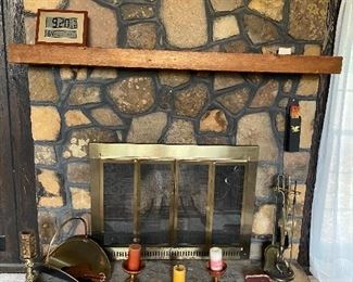 All the trimmings for your fireplace set up.