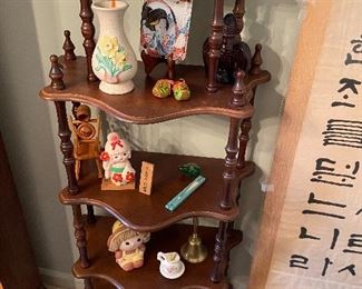 Curio shelf.