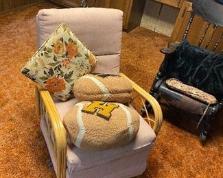 Coolest light rattan rocking chair.