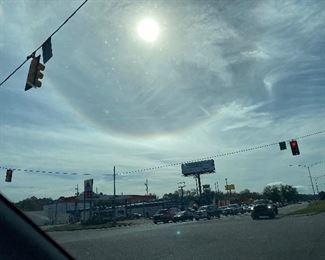Sun dog photograph.