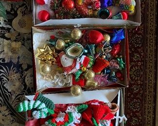 More vintage Christmas ornaments.