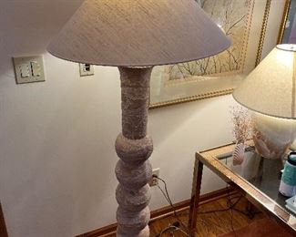 Plaster & Lucite Lamp
