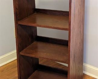 Arts and Crafts Style Bookshelf in good condition with light wear.

Measures 20” wide, 12.5” deep and 42.5” high.