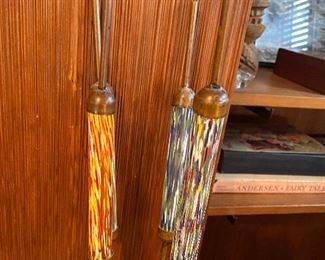 Multi-colored glass Cattails