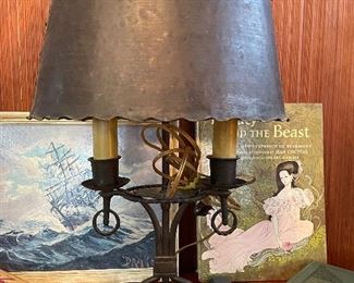 Antique/Vintage Dual Candlestick Metal Lamp