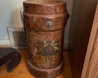Antique Leather Fire Water Bucket