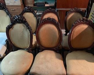 Antique Wood Carved Chairs 