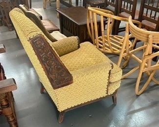 Rom Weber chair with carved wood