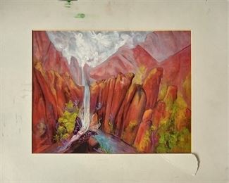 Original Shari C. Silvey Fantasy Painting Tucson Arizona Out Of Frame