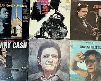 (6) Vintage Johnny Cash Vinyl Albums (2 Of 2)