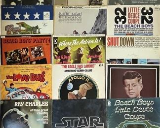 (15) Assorted Vintage Vinyl Albums And Soundtracks - Beach Boys, Star Wars, JFK, Ray Charles, And More
