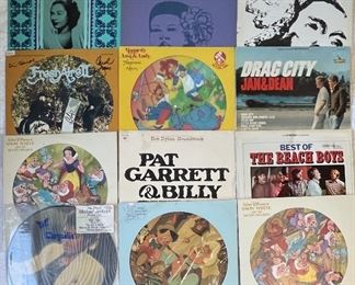 (12) Assorted Vintage Vinyl Albums - Disney Picture, Michael Jackson, Billy Holiday, And More